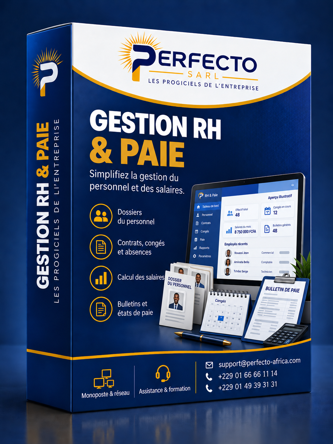 Boîte du logiciel Perfecto Gestion RH et Paie